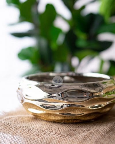 Gold Glossy Round Vase HY171031-87