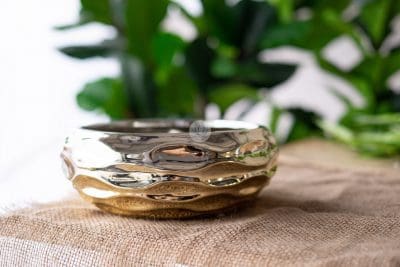 Gold Glossy Round Vase HY171031-87 - Image 2