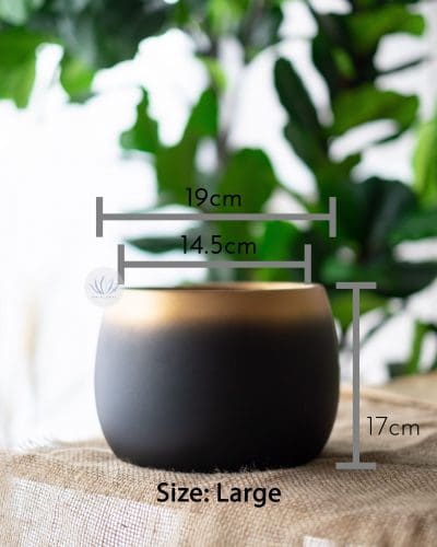 Ceramic Gold Black Round Vase LWV343(L) LWV344(S) - Image 3