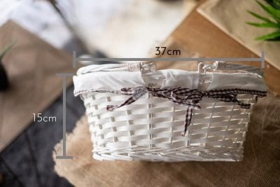 Oval Willow Basket with Cloth BP1265 - Image 6