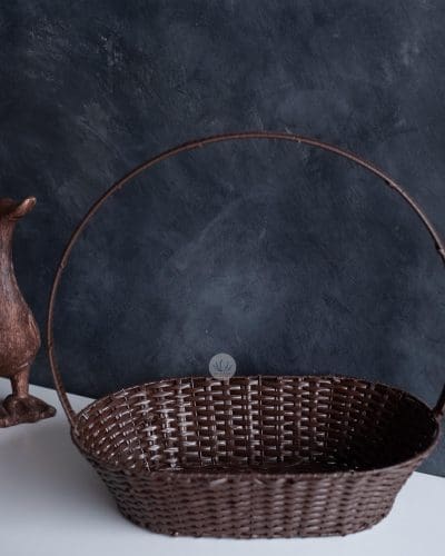 Oval Plastic Basket with Handle WH1306 - Image 3
