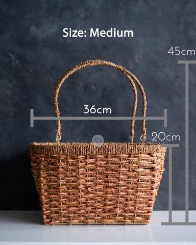 Oval Sea Rope Basket with Handle (Set of 3) ZL0191 - Image 5