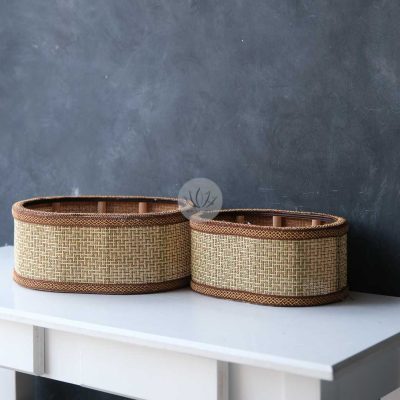 Oval Straw Mat Basket BB4558-108