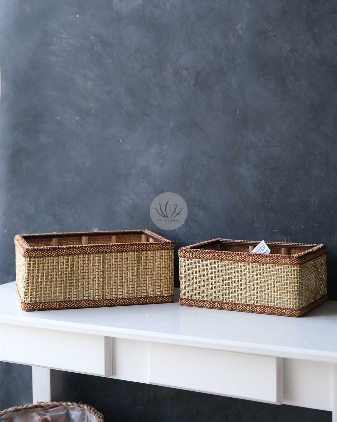 Rectangular Straw Mat Basket BB4559-108