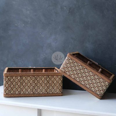 Rectangular Straw Mat Basket BB4559-158
