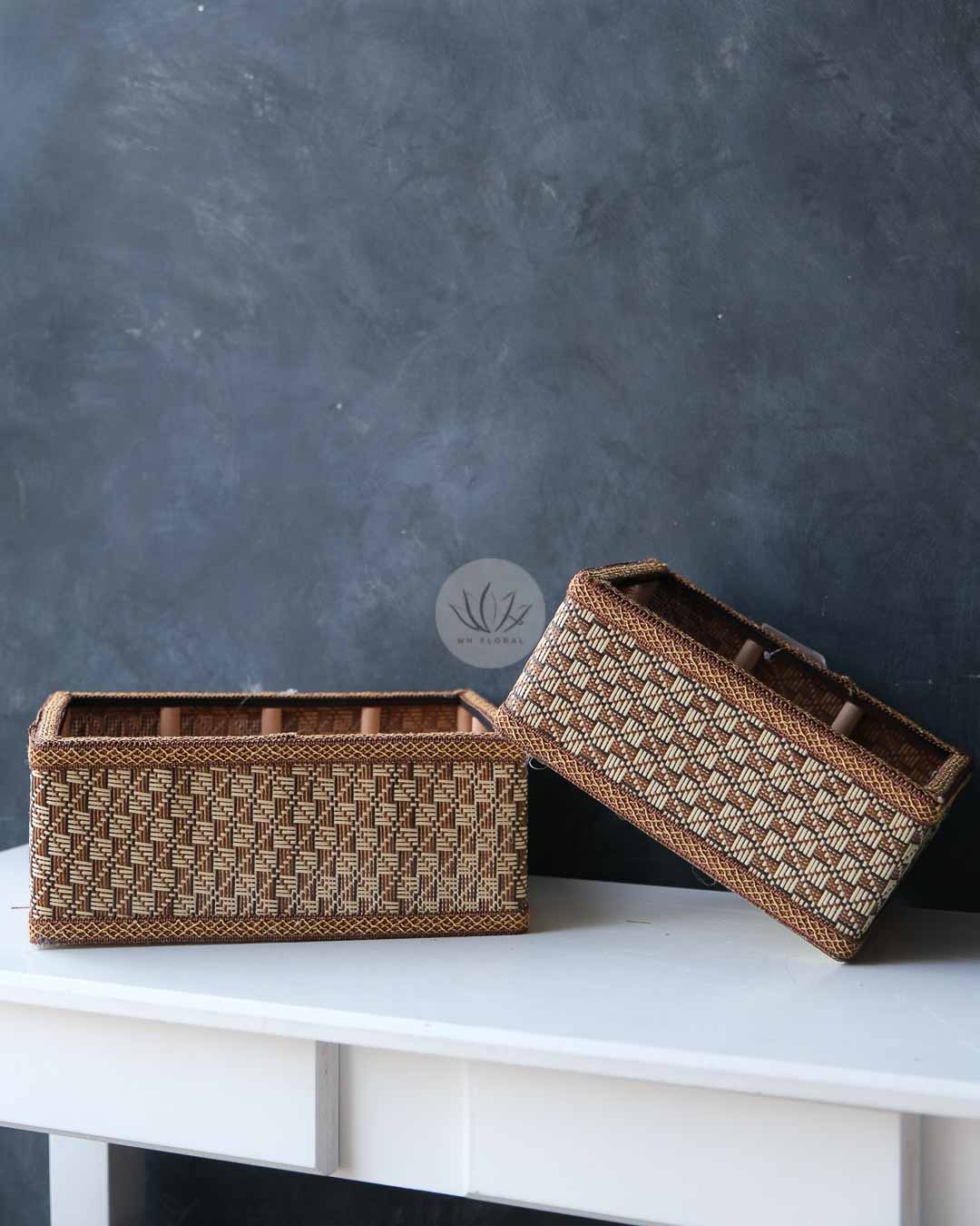 Rectangular Straw Mat Basket BB4559-158