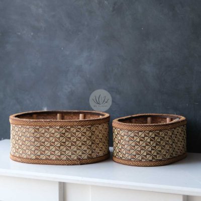 Oval Straw Mat Basket BB4558-158