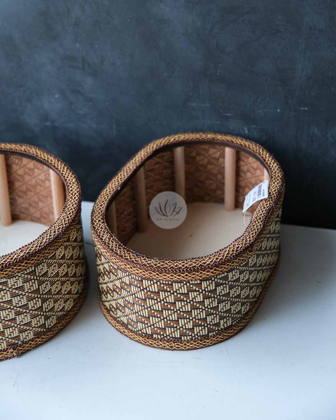 Oval Straw Mat Basket BB4558-158 - Image 2